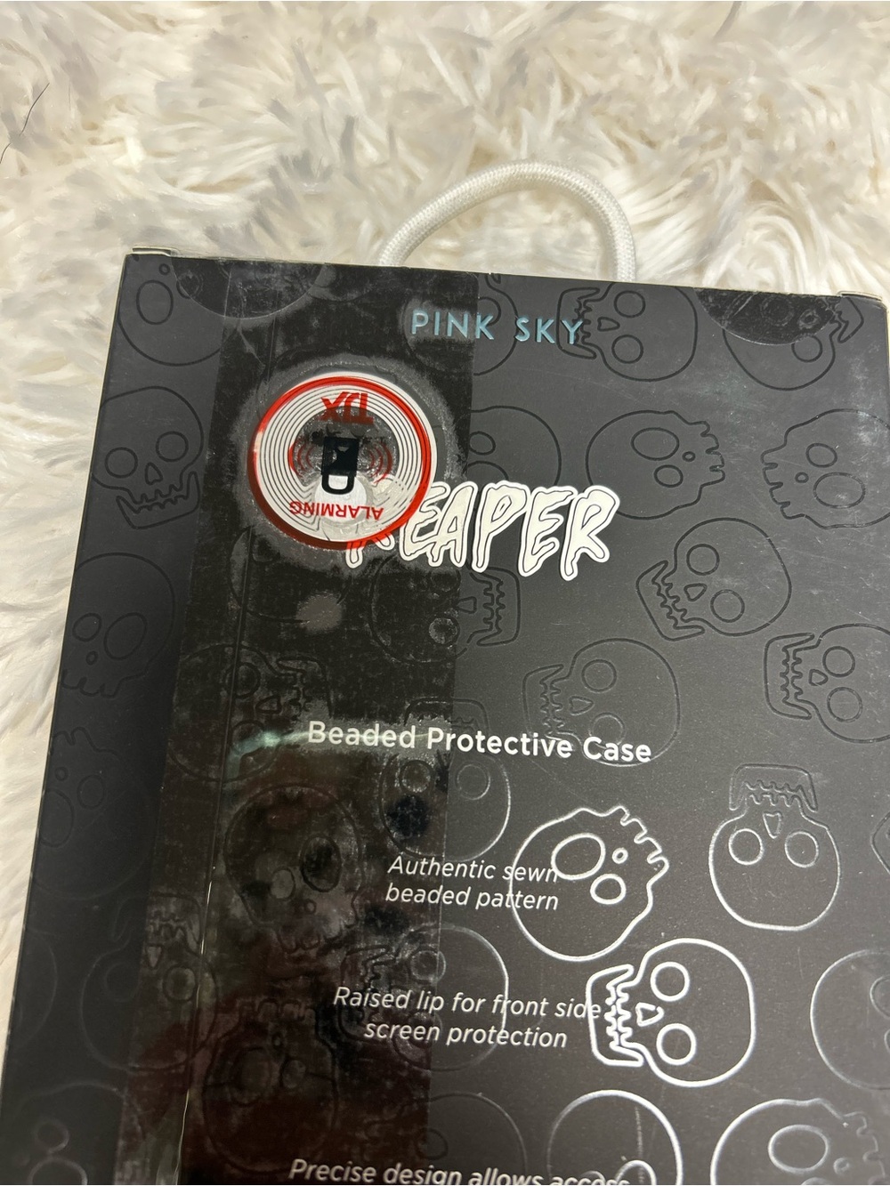 Pink Sky Limited Edition Reaper Skull Beaded iPhone 15 Pro Max Case Nwt Nib - Picture 3 of 3